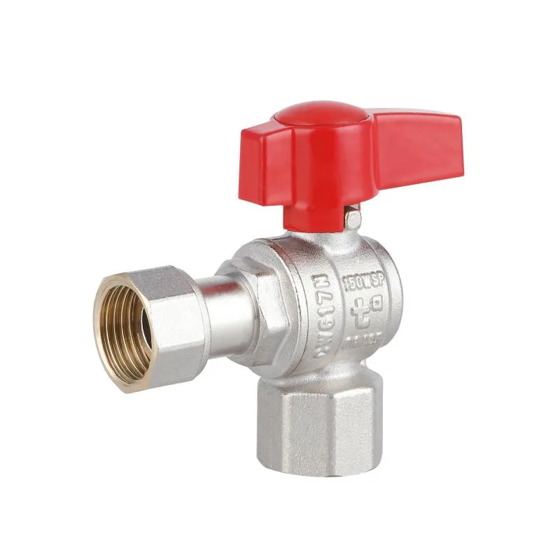 Кран кульовий 1/2"ВВ кутовий накидний латунний Thermo Alliance Standart 35х22х29 мм