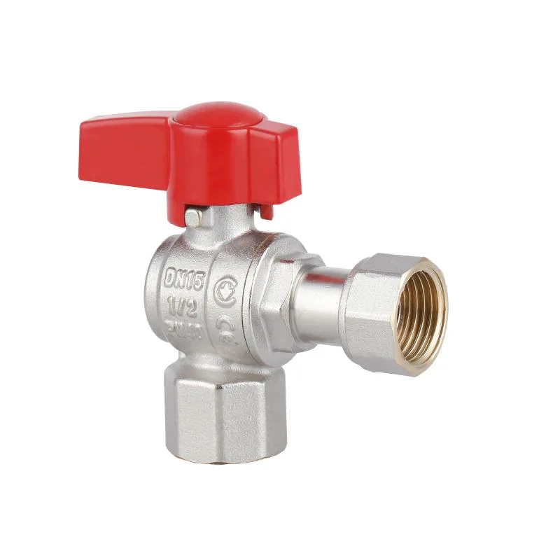 Кран кульовий 1/2"ВВ кутовий накидний латунний Thermo Alliance Standart 35х22х29 мм