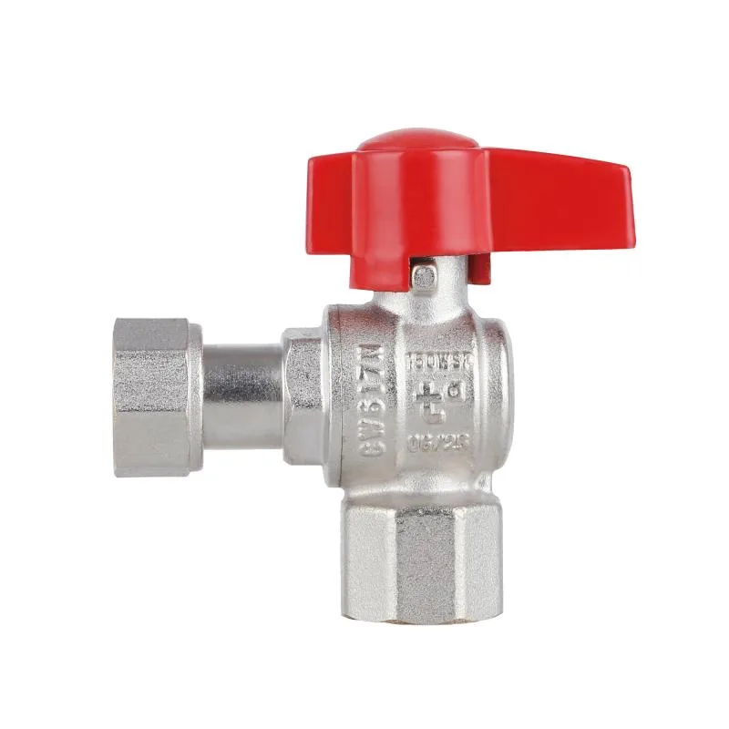 Кран кульовий 1/2"ВВ кутовий накидний латунний Thermo Alliance Standart 35х22х29 мм