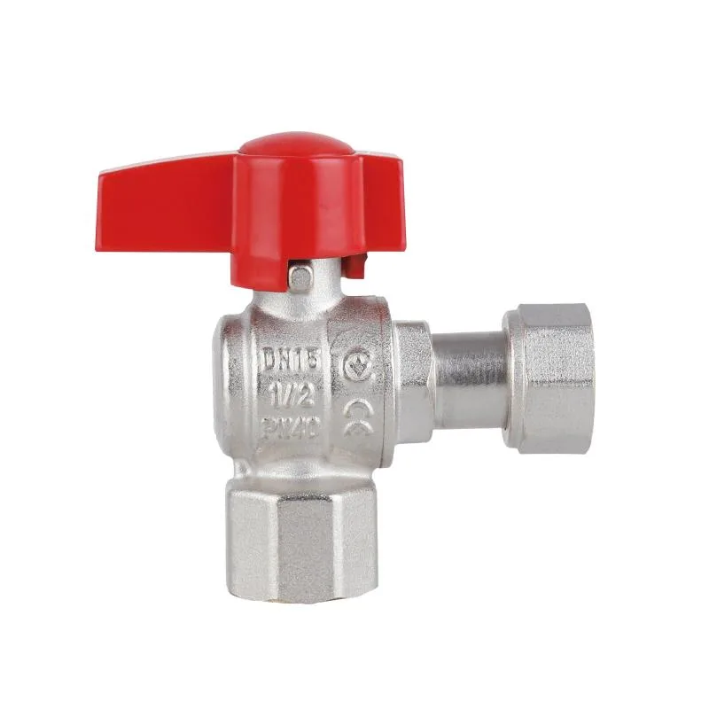 Кран кульовий 1/2"ВВ кутовий накидний латунний Thermo Alliance Standart 35х22х29 мм