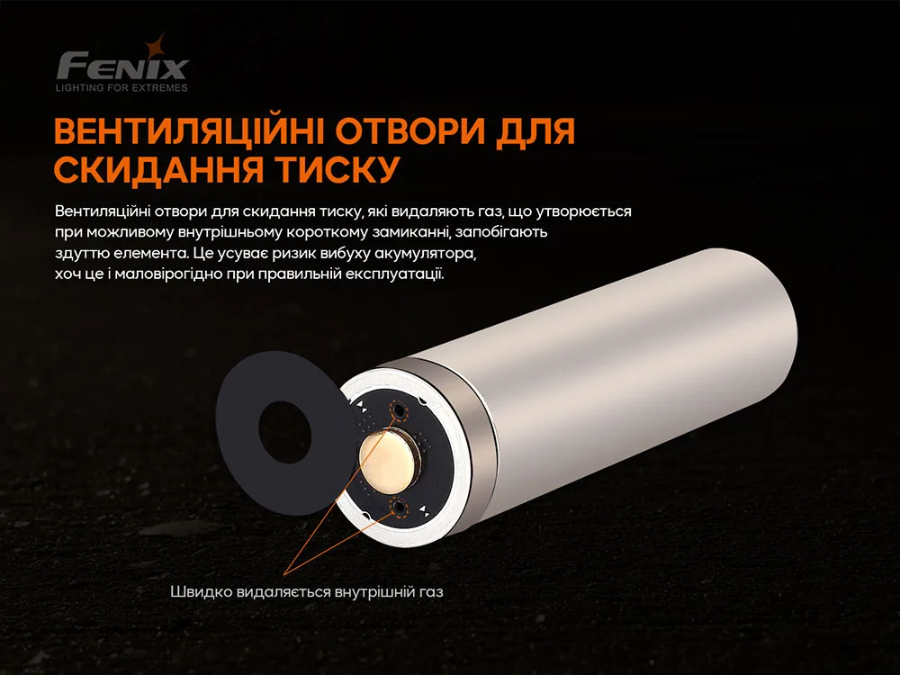 Аккумулятор Fenix 21700 сталь 21,5х76 мм 5000 мАч