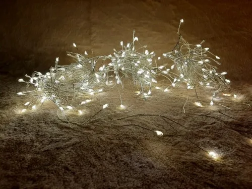Гірлянда-кластер Luca Lighting срібна струна 15 м теплий білий