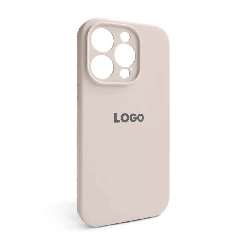 Чохол силіконовий для iPhone 15 Pro  закрита камера рожевий