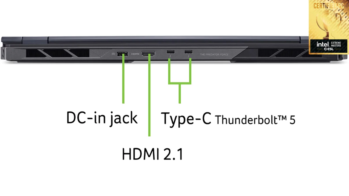Ноутбук Acer игровой 18 IPS черный 64GB 2TB GeForce RTX 5080