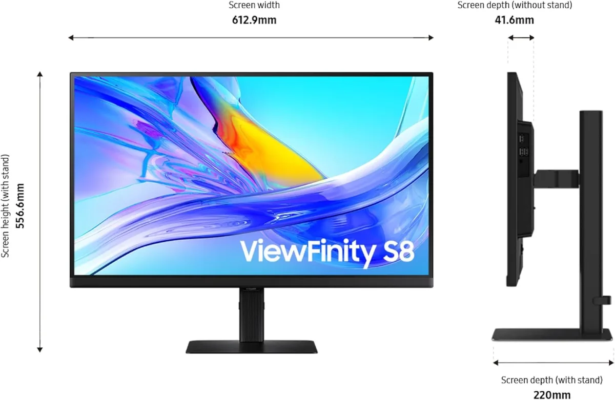 Монітор Samsung 27" S80UD HDMI, DP, USB, USB-C, MM, IPS, 3840x2160