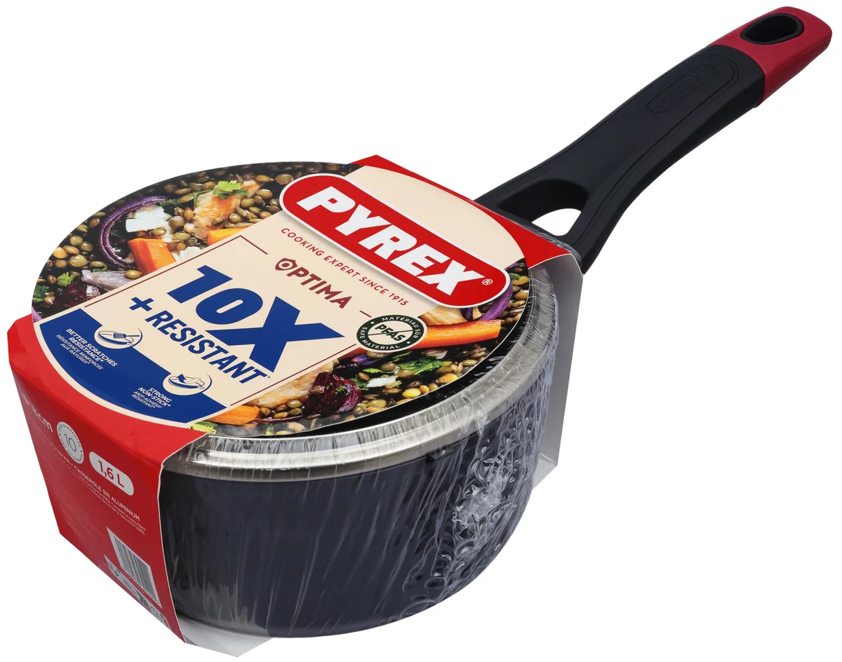 Ківш Pyrex алюмінієвий 1,6 л 18 см чорний з антипригарним покриттям
