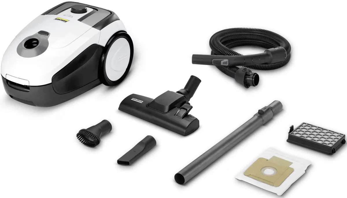 Пилосос Karcher мішковий VC 2.8, 700Вт, 2л, з фільтром НЕРА, білий.