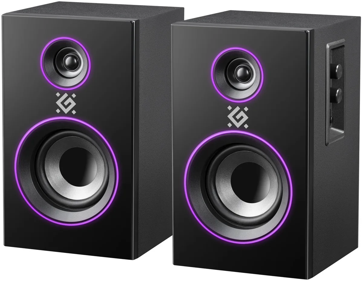 Акустика Defender Дерев'яна 130х200х230 мм Чорна Bluetooth 5.0 20 Вт