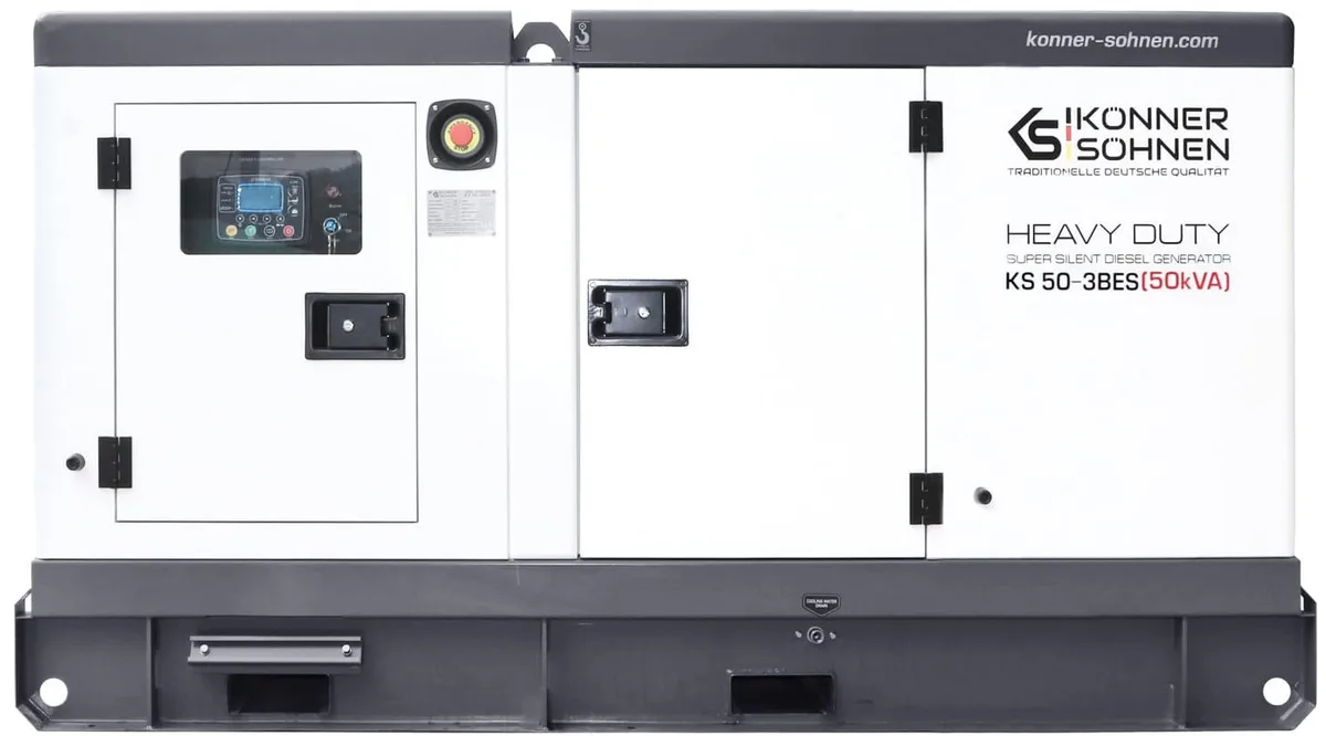 Дизельний генератор KonnerSohnen KS 50-3BES, 230/400В, 50/45кВА, з електричним стартером, двигун Baudouin, вага 967 кг.