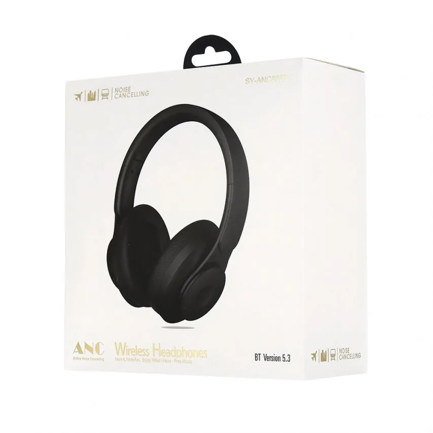 Навушники Bluetooth бездротові SY ANC 40мм PC ABS чорні 180х190х80 мм
