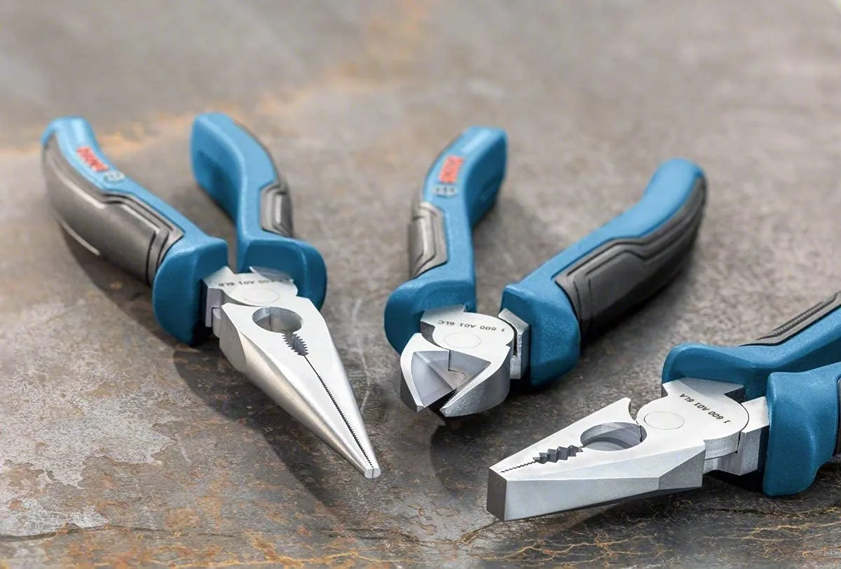 Набір комбінованих плоскогубців Bosch Professional, подовжених, бокорізів, 3 шт.