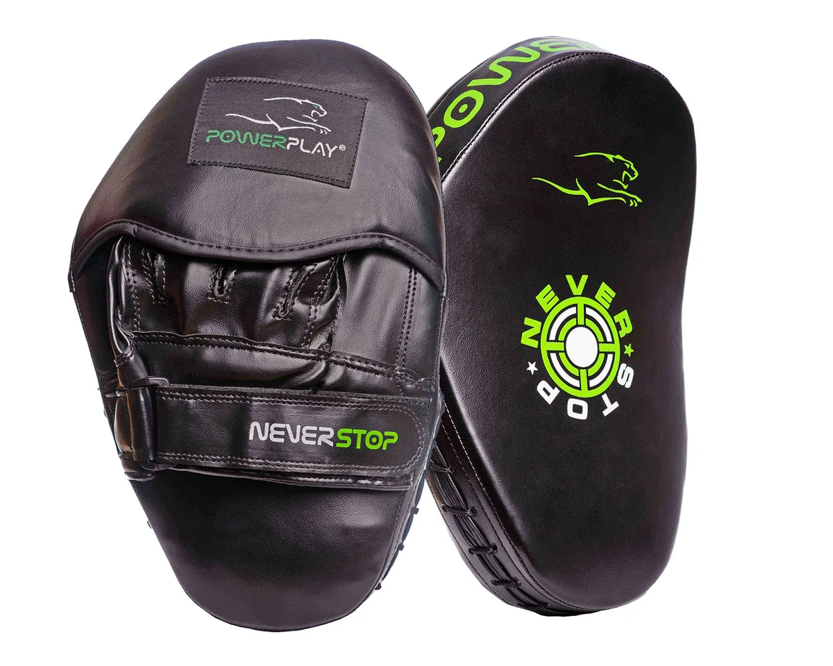 Лапи боксерські Active Point PU 29х19 см Чорно-Зелені