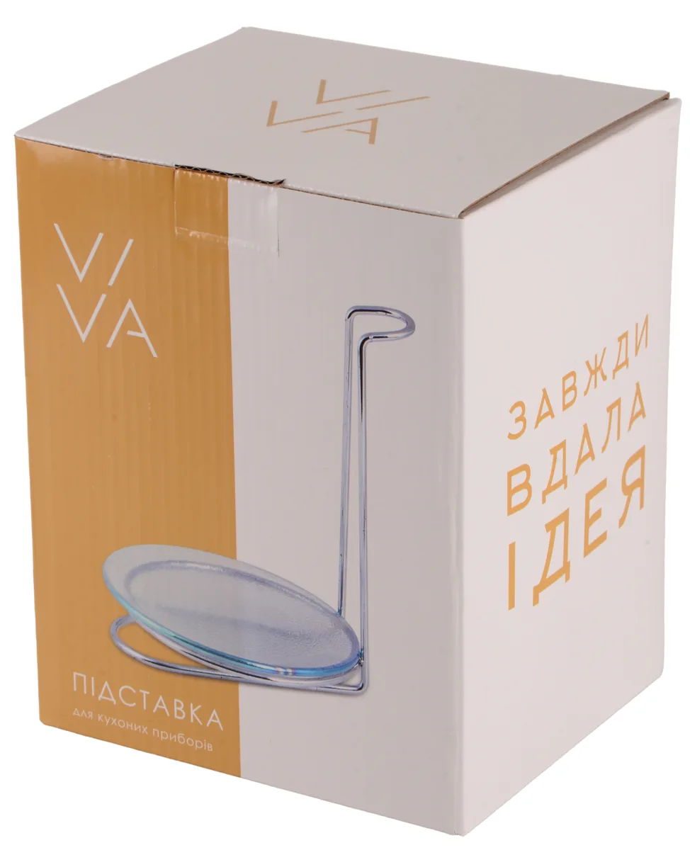 Підставка для кухонних приборів Viva скляна 16 см прозора
