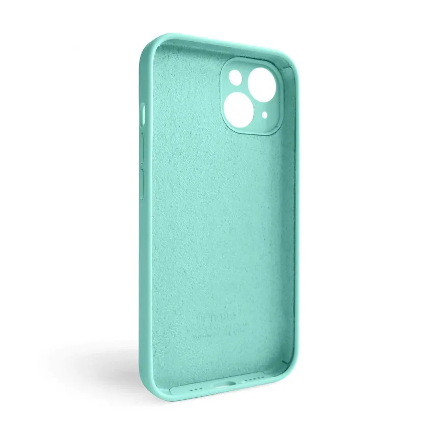 Чохол Silicone Case для iPhone 14 силіконовий  закритий низ бірюзовий