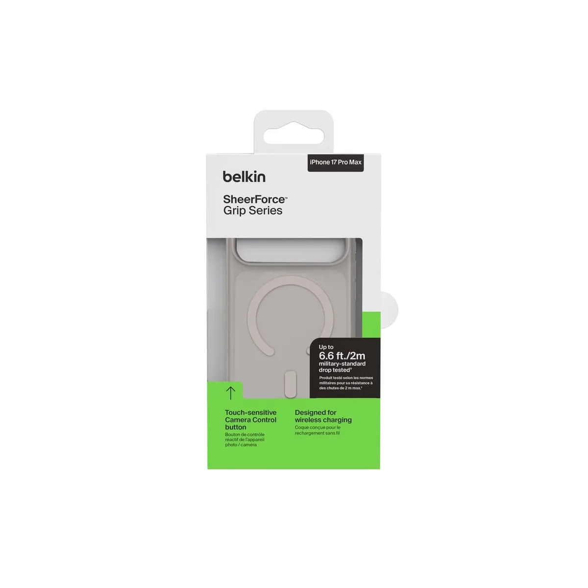 Чохол Belkin для iPhone 17 Pro Max, Magnetic Protective Grip, Sand