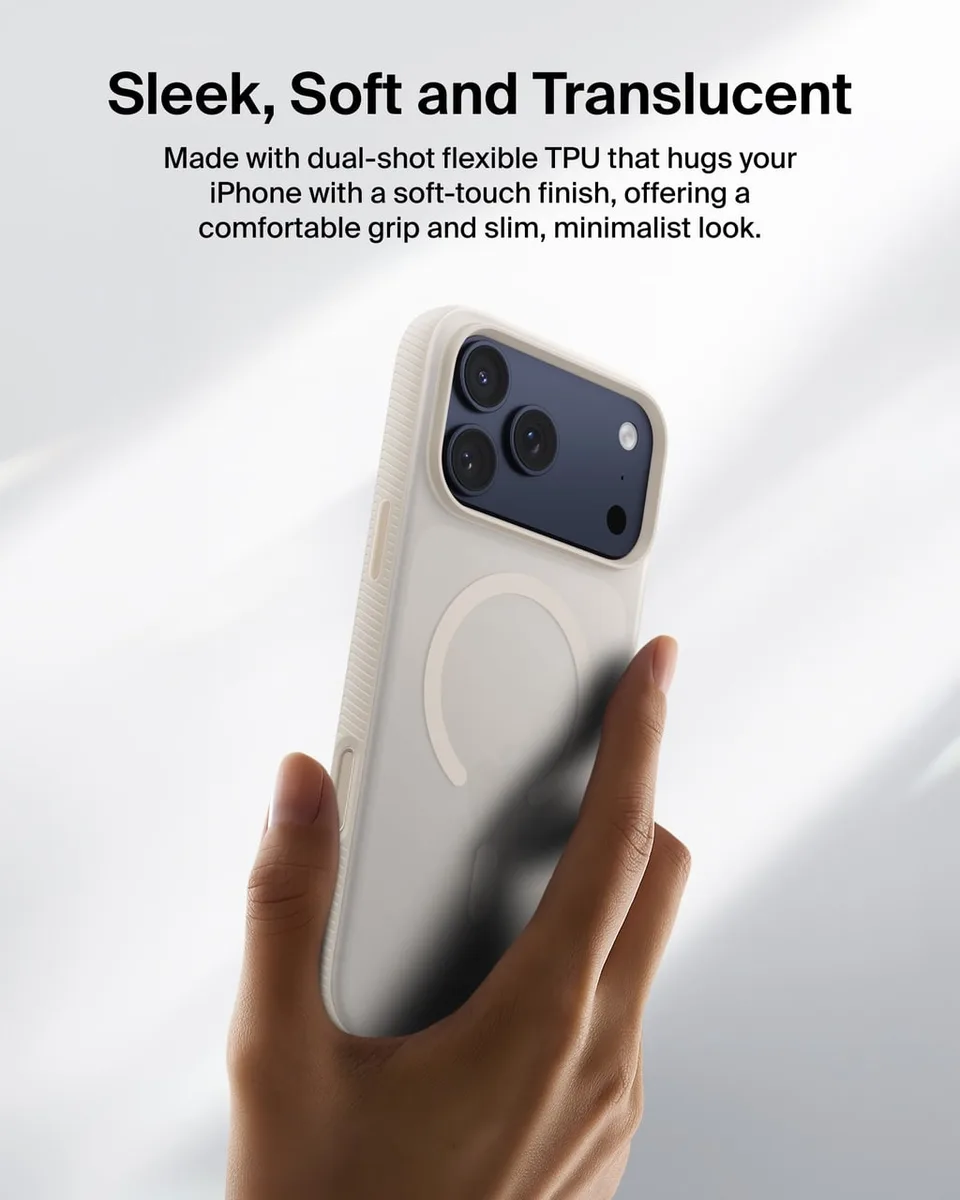 Чохол Belkin для iPhone 17 Pro Max, Magnetic Protective Grip, Sand