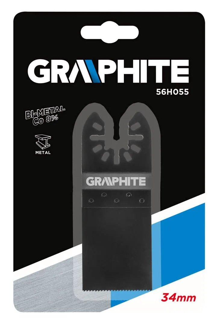 Полотно для занурювального пиляння GRAPHITE по металу, 34 мм, для багатофункціонального інструменту.