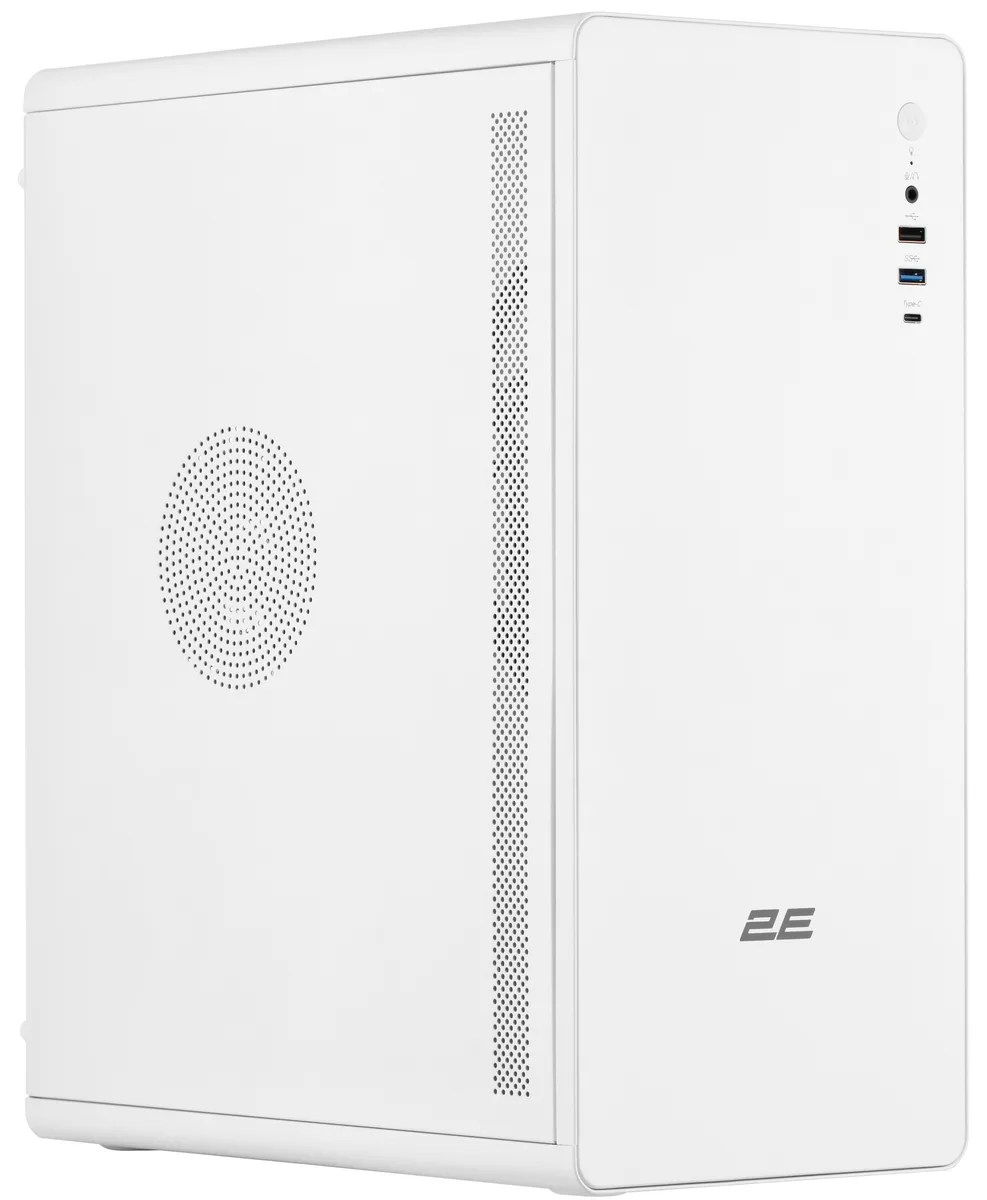 Корпус 2E Credo V500W без БЖ, 1xUSB3.0, 1х USB 2.0, 1xUSB Type-C, 1x120мм, VGA 310мм, ATX, білий