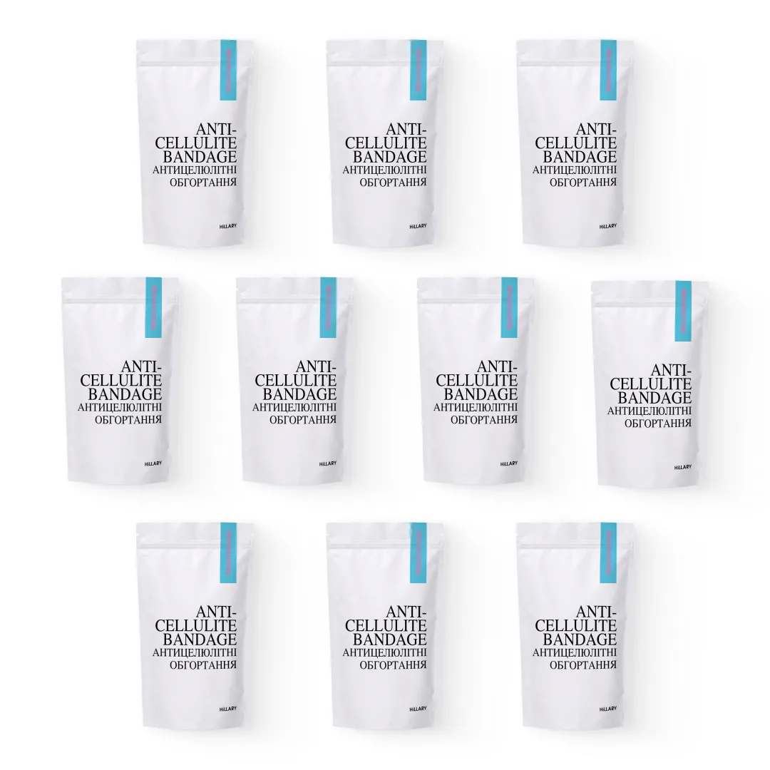 Комплекс антицелюлітних моделюючих обгортань з Ніацинамідом Hillary Niacinamide Cold Slim (10 уп.)