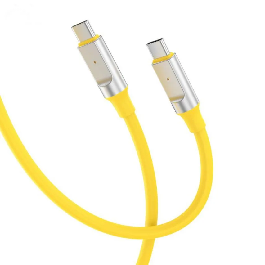 Кабель USB Type-C до Type-C 60W XO силіконовий 1м жовтий