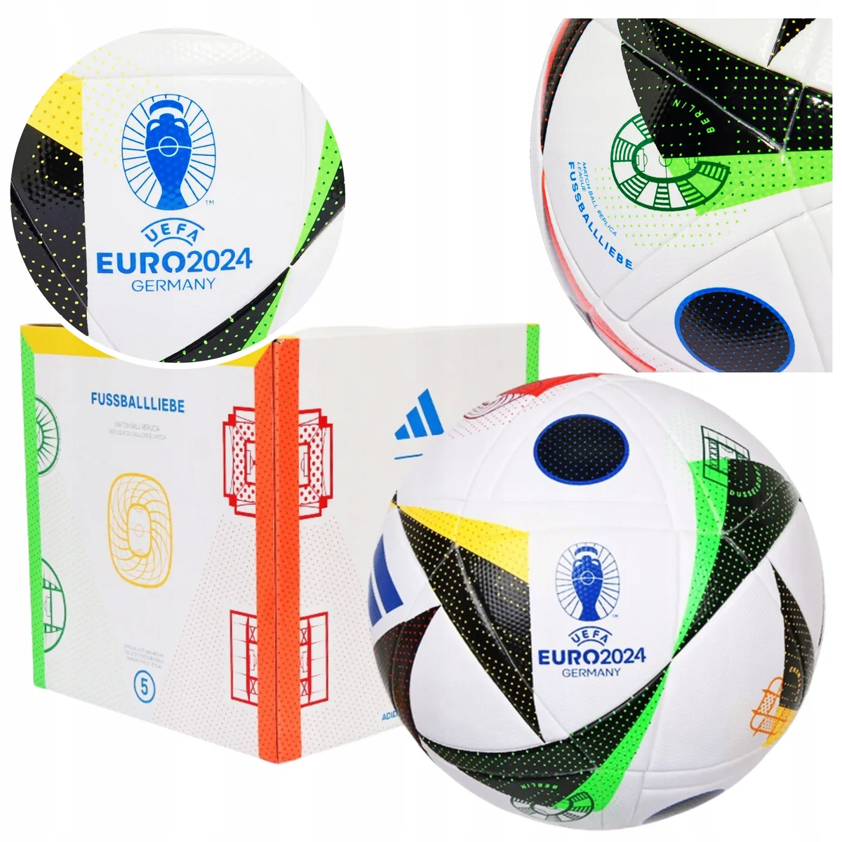 Футбольний м'яч Adidas поліуретан розмір 5 Multi-Color