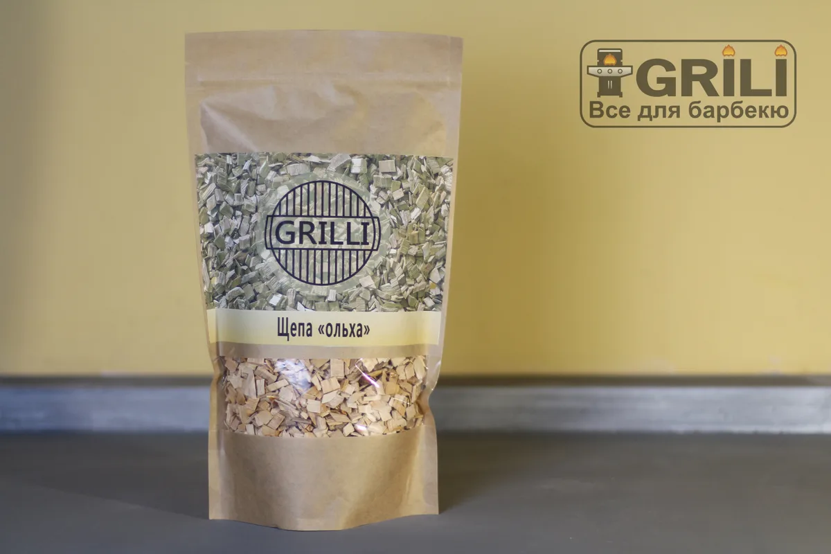 Тріска для копчення з вільхи 1 кг GRILLI