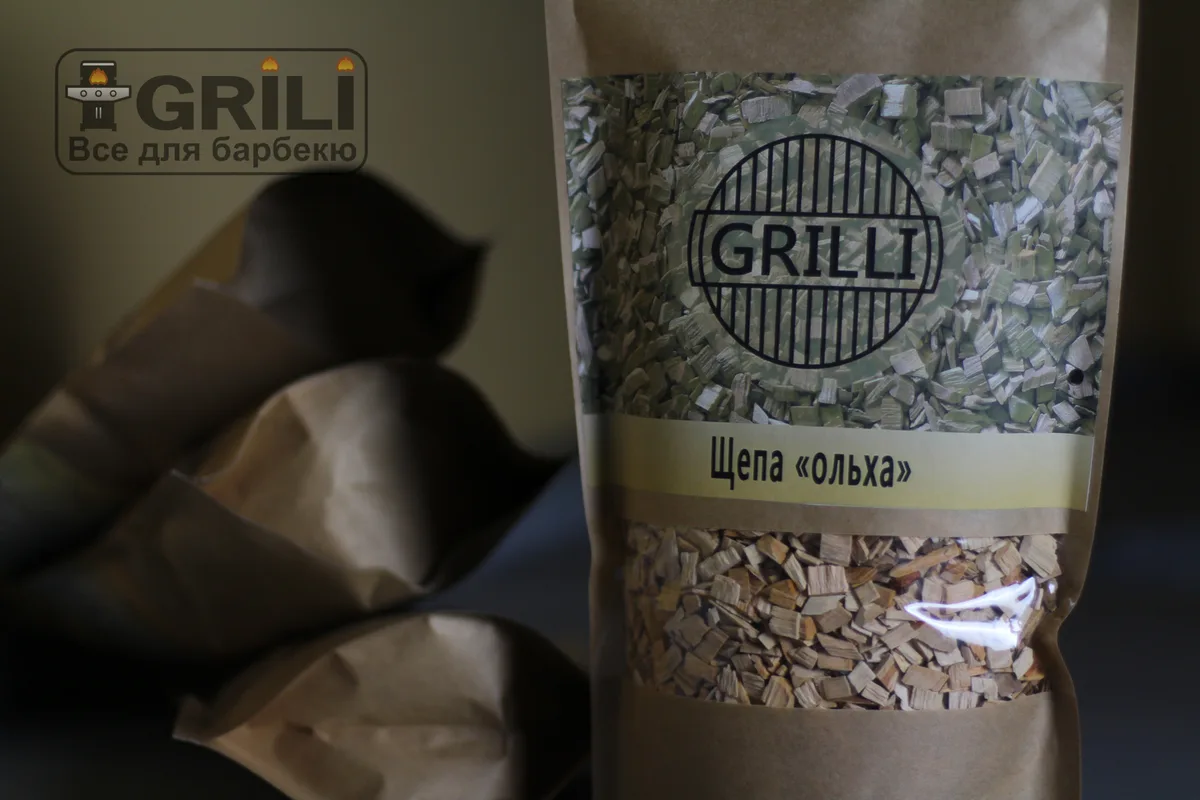 Тріска для копчення з вільхи 1 кг GRILLI