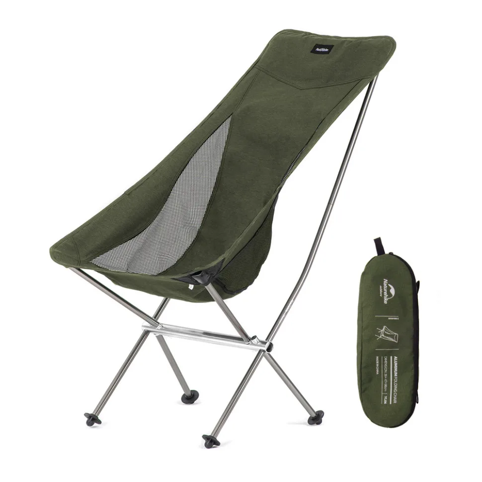 Складной стул Naturehike алюминий 98х47х36 см зеленый