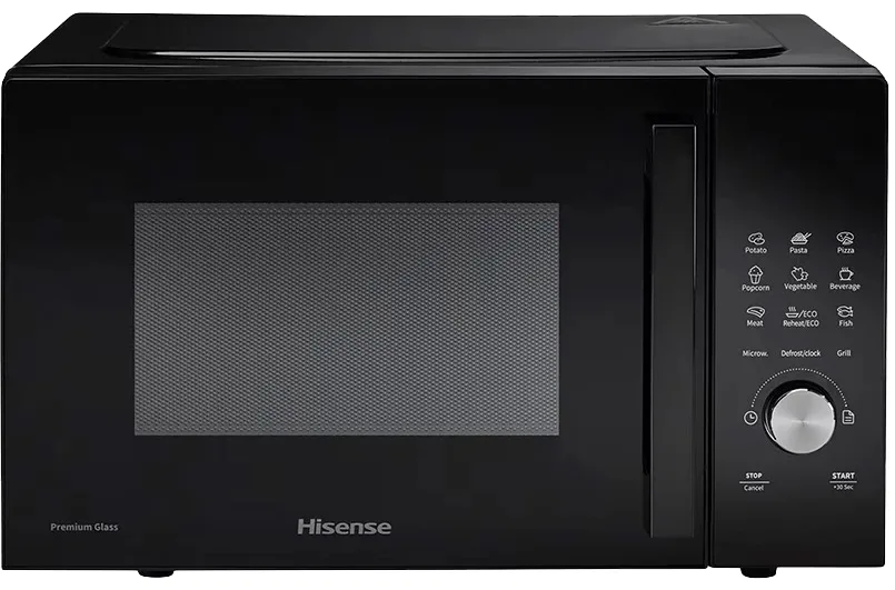 Мікрохвильова піч Hisense з грилем 23 л Чорна
