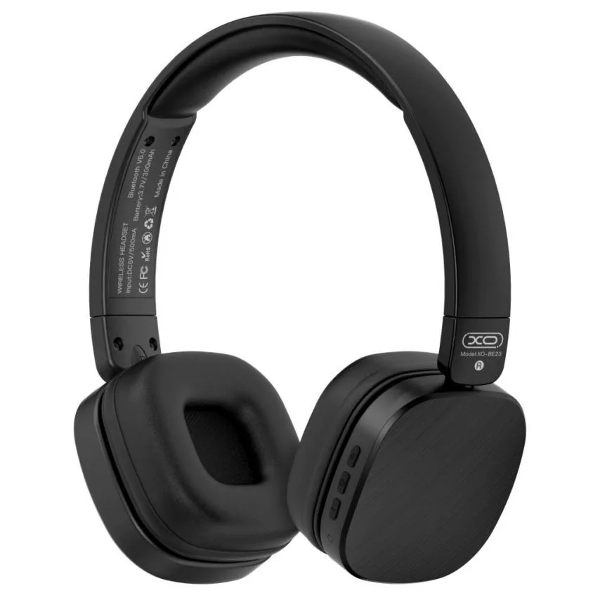 Навушники Bluetooth XO шкірозамінник 175х187х70 мм чорні