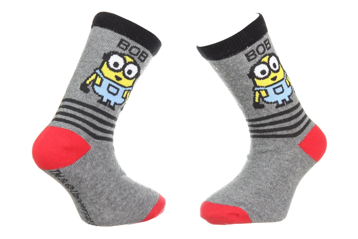 Шкарпетки MINIONS бавовна 31-34 сірий дитячі