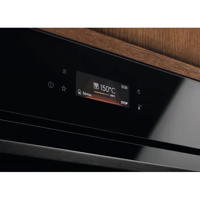 Електрична духова шафа Electrolux, об'єм 72л, клас енергоефективності A+, з дисплеєм, конвекційним приготуванням, піролізом та тел