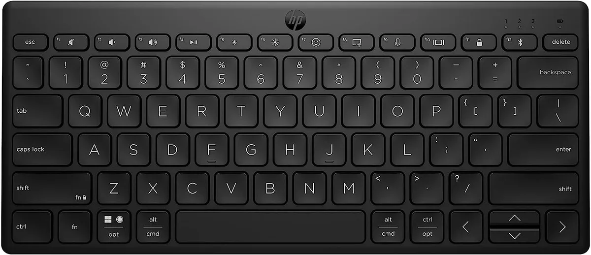 Клавіатура мембранна HP 350 Compact Multi-Device, 78key, BT, EN/UK, чорний