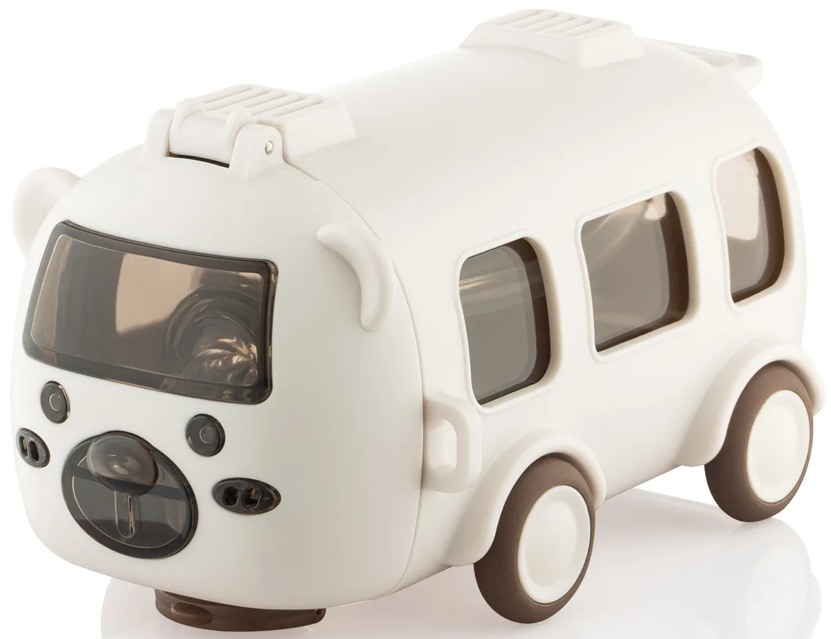 Пляшка для води ARDESTO Bear Bus об'ємом 500 мл, виготовлена з пластику, кольору білий.