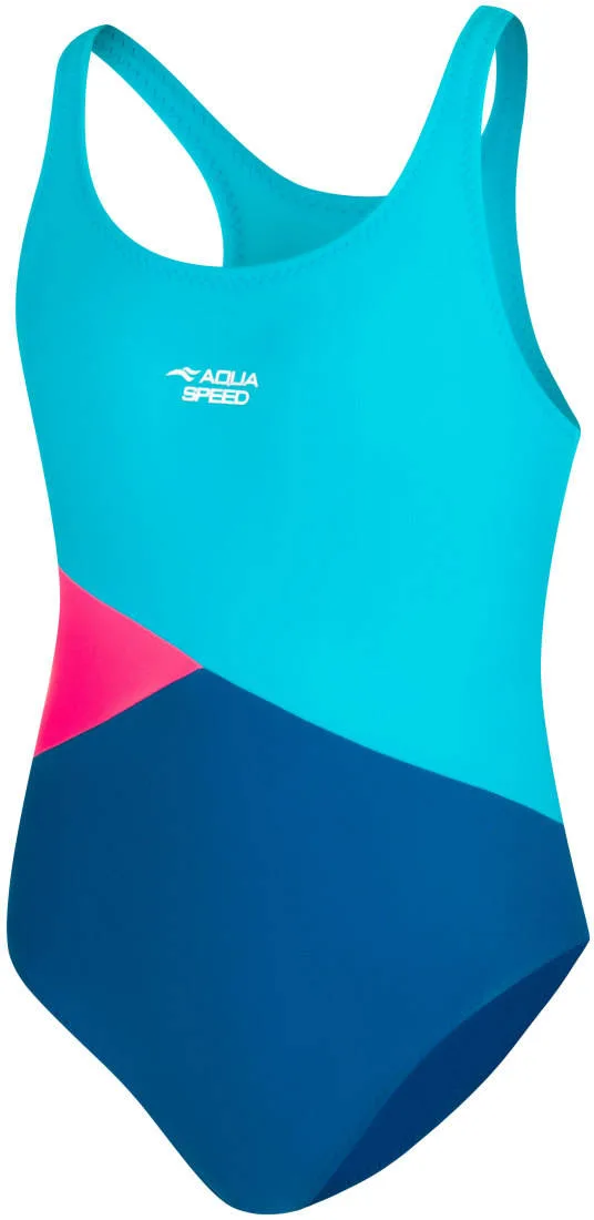 Купальник Aqua Speed 80% поліамід 20% еластан 140 см темно-синій блакитний рожевий