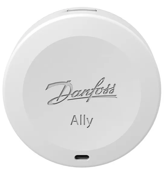 Датчик Danfoss Ally Room Sensor, кімнатний, виносний, CR2450, Zigbee, білий