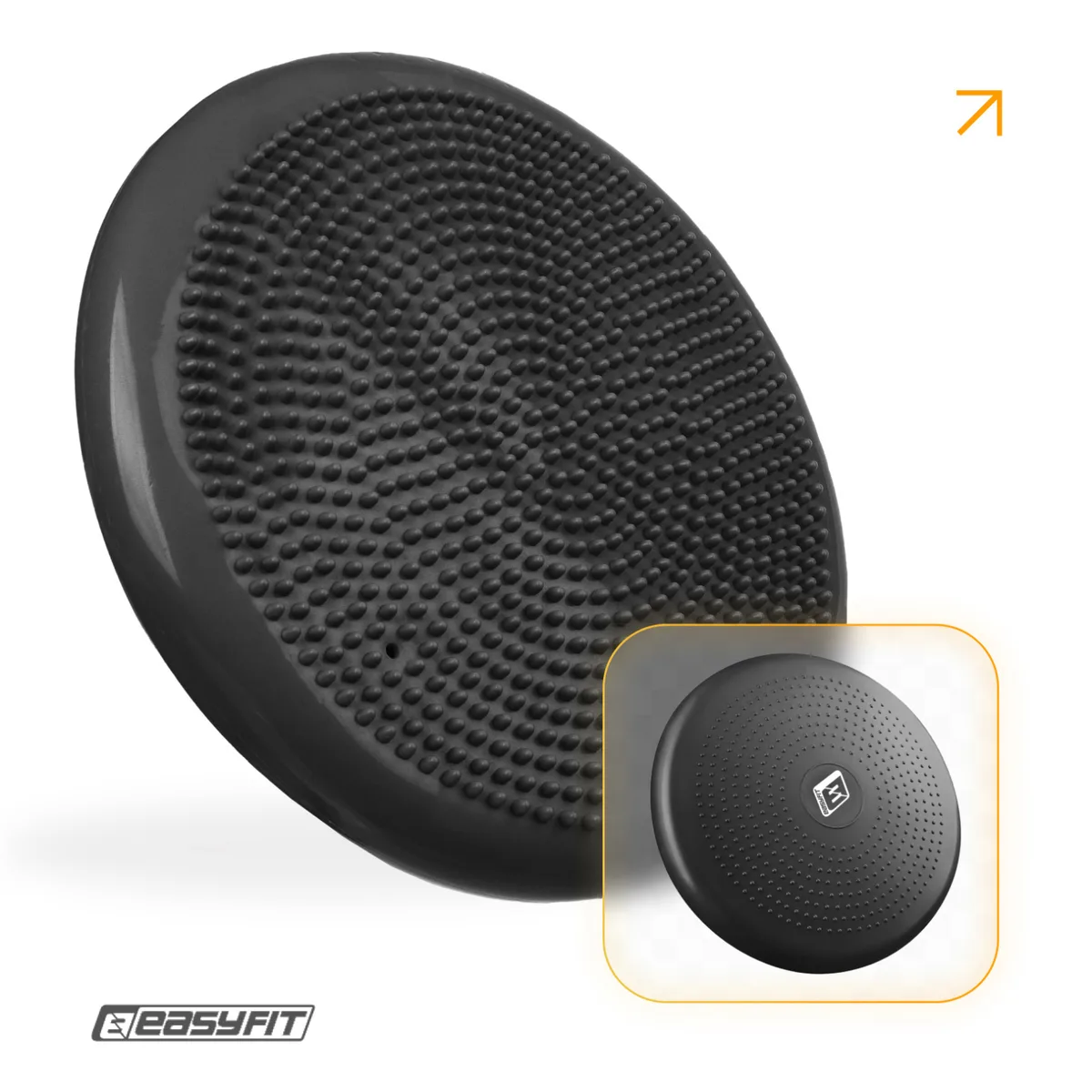 Балансувальна подушка масажна EasyFit гума 33 см чорна
