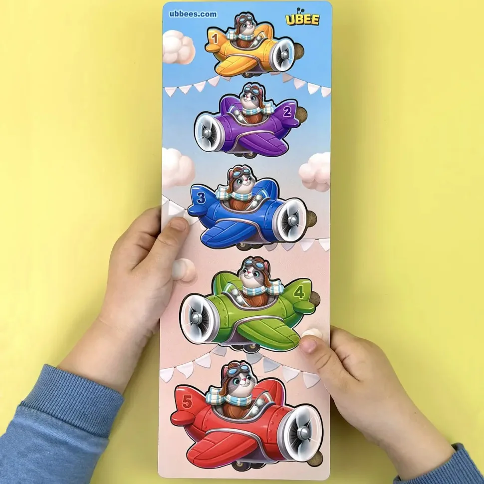 Дерев'яний дитячий сортер Ubumblebees 32х11,5 см багатоколірний