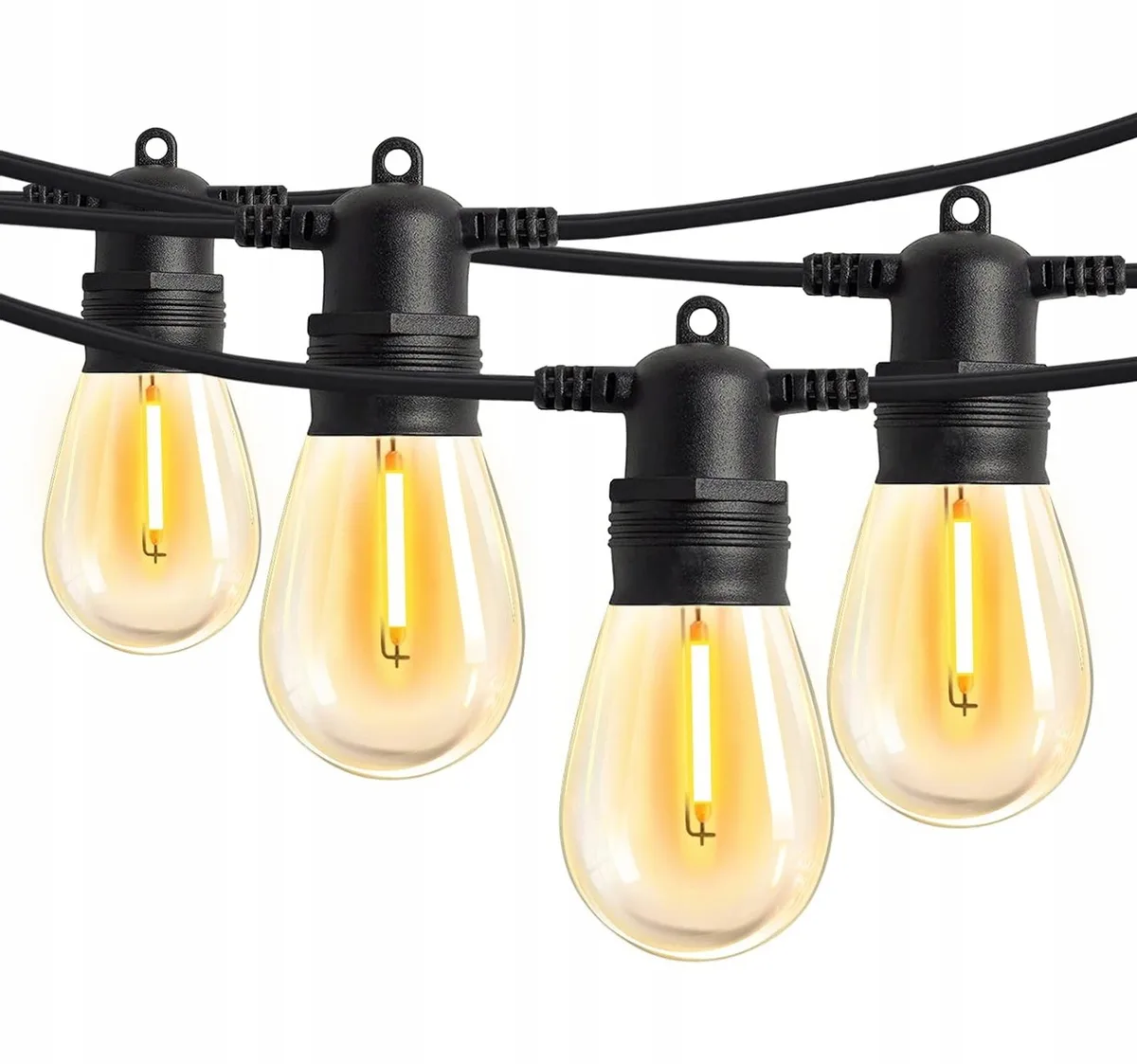 Солнечная гирлянда SuperLED пластиковая 20 м черная с 20 LED-лампочками E27