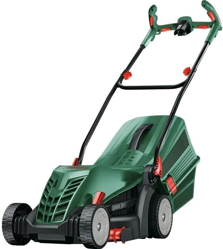 Електрична газонокосарка Bosch UniversalRotak 37-555, 1400 Вт, ширина скошування 37 см, об'єм травозбірника 40 л, регулювання висо