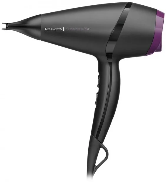 Фен Remington Supercare PRO 2100 с AC мотором, мощностью 2100 Вт, 3 режимами работы, ионизацией и холодным обдувом, черного цвета