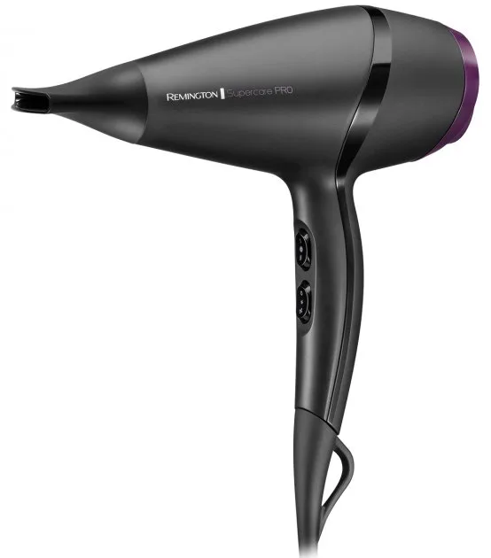 Фен Remington Supercare PRO 2100 с AC мотором, мощностью 2100 Вт, 3 режимами работы, ионизацией и холодным обдувом, черного цвета