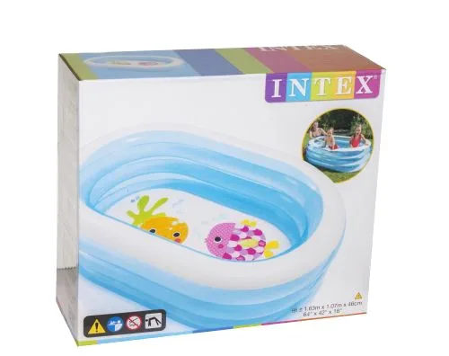 Надувний басейн Intex блакитний 163x107 см для дітей 1-5 років
