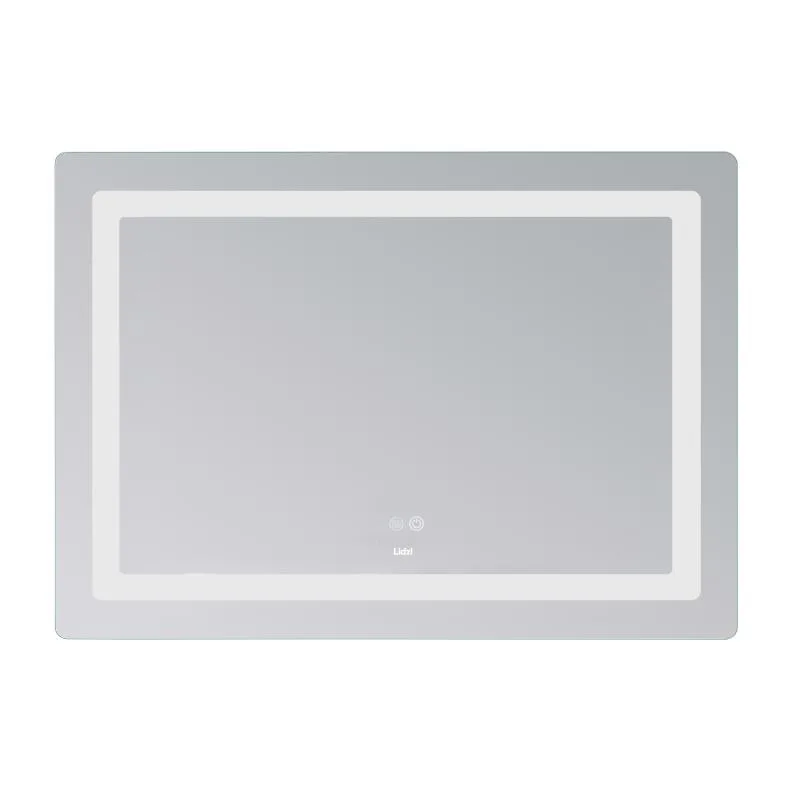 Дзеркало Lidz Kubis KU2 LED-підсвічування Touch антизапотівання 1000х800 мм Алюмій/Пластик