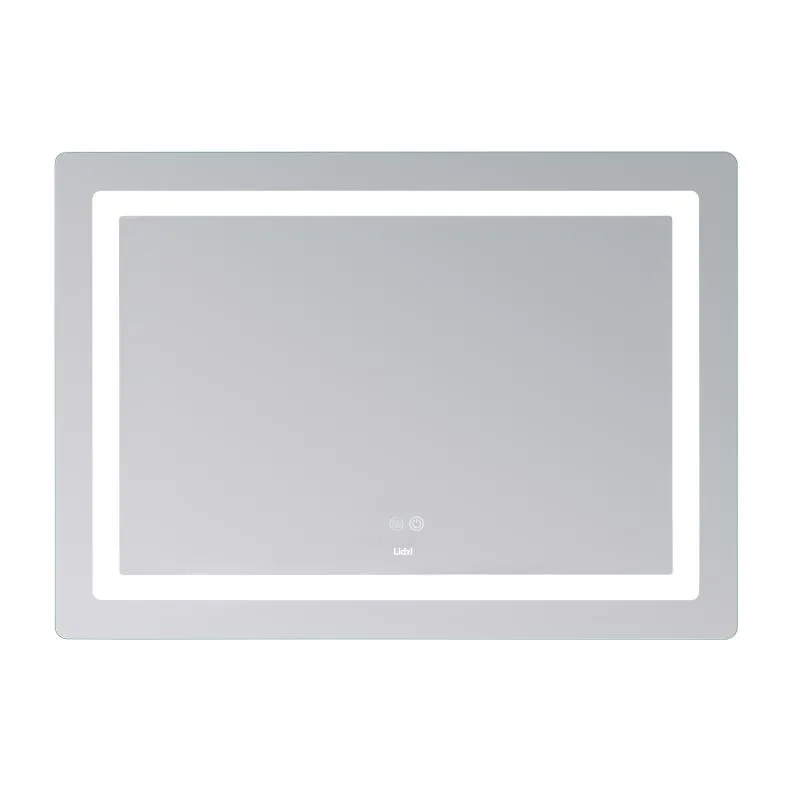 Дзеркало Lidz Kubis KU2 LED-підсвічування Touch антизапотівання 1000х800 мм Алюмій/Пластик