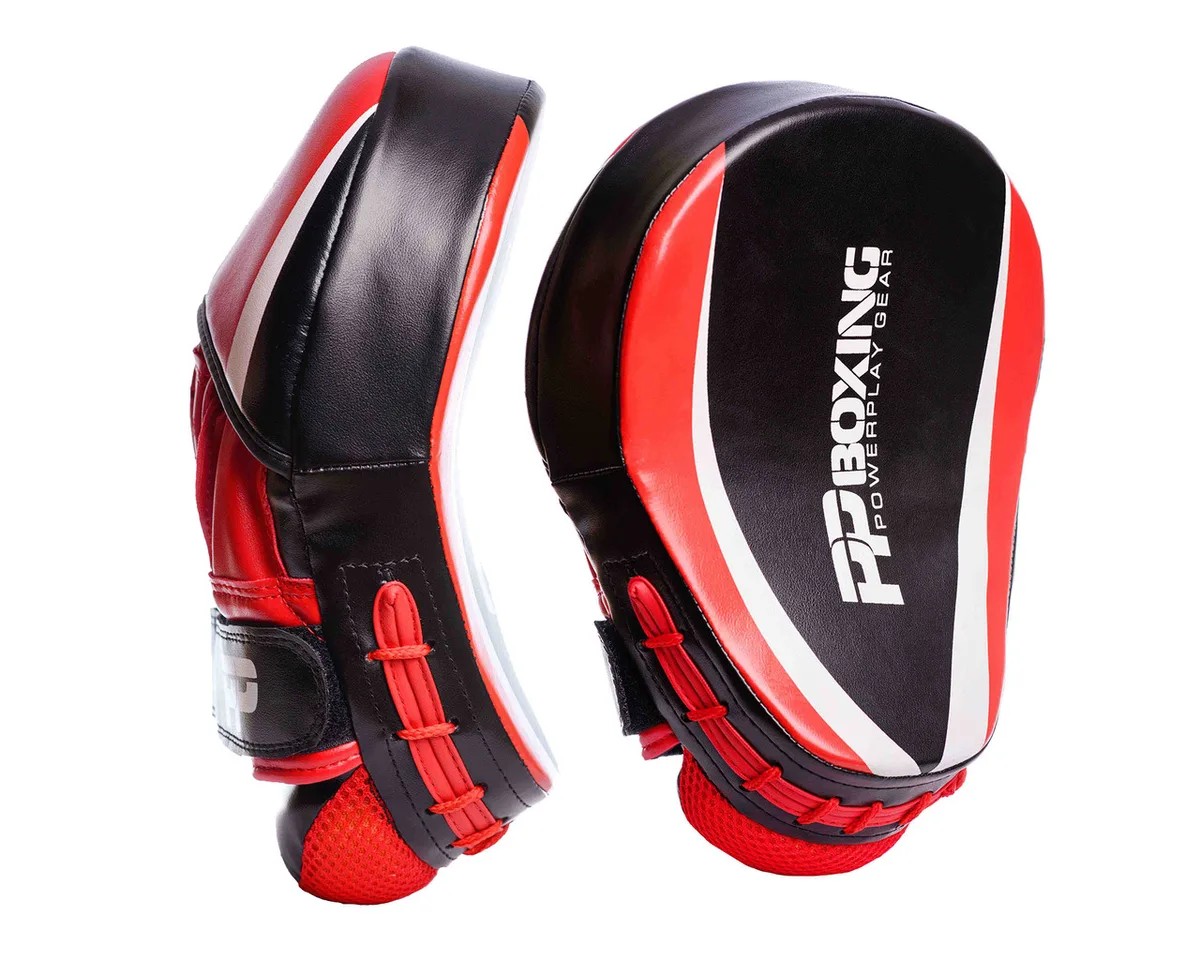 Лапи боксерські Active Point PU 23х19 см Чорно-Червоні