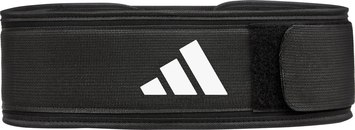 Пояс для важкої атлетики Adidas 100% поліестер S чорний 72,4-85 см