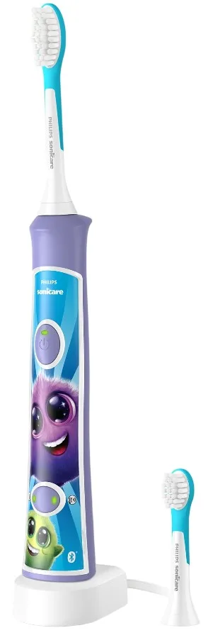 Електрична зубна щітка Philips Sonicare для дітей, 62 тис. коливань/хв, 2 насадки, фіолетовий.