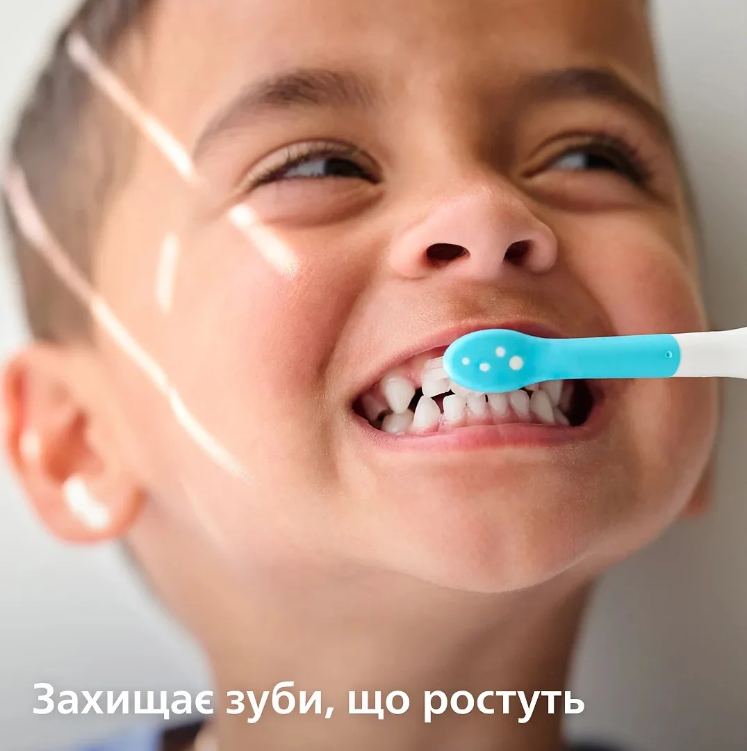 Електрична зубна щітка Philips Sonicare для дітей, 62 тис. коливань/хв, 2 насадки, фіолетовий.