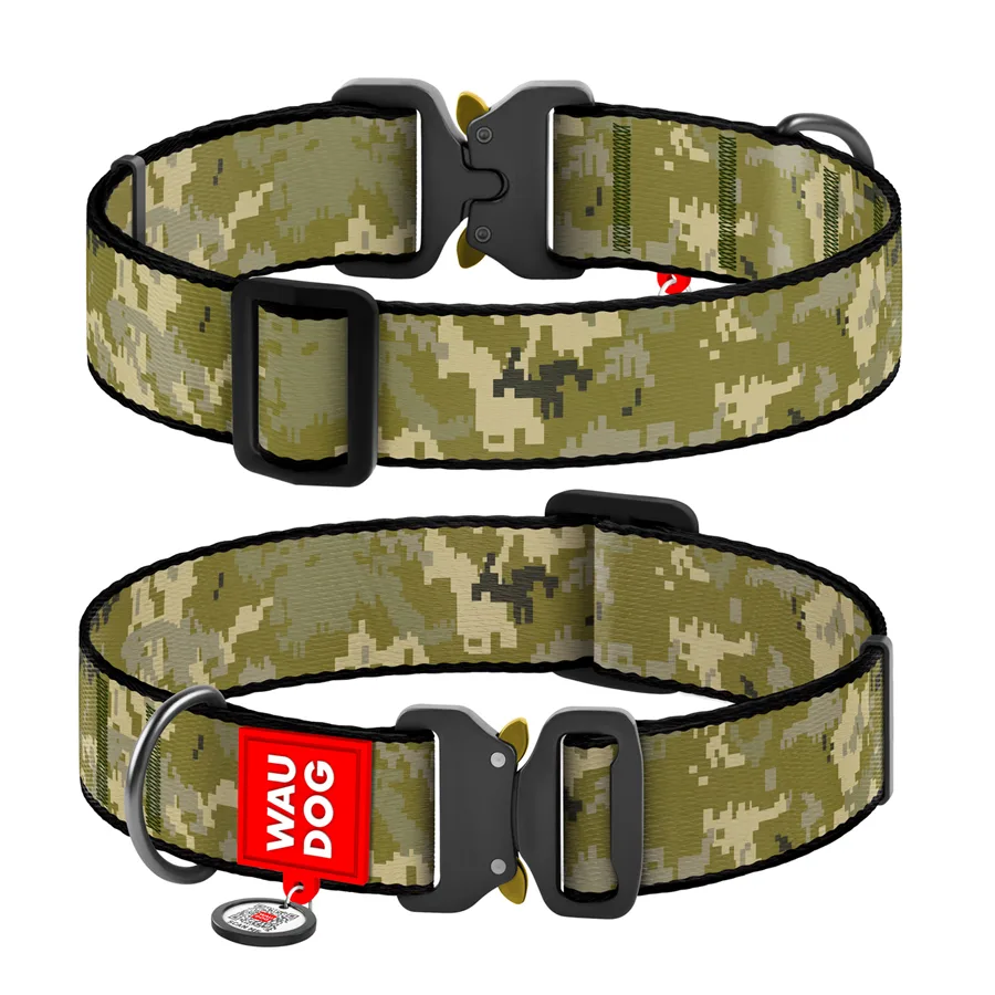 Нашийник WAUDOG Nylon Мілітарі 35 мм 46-70 см нейлоновий XXL